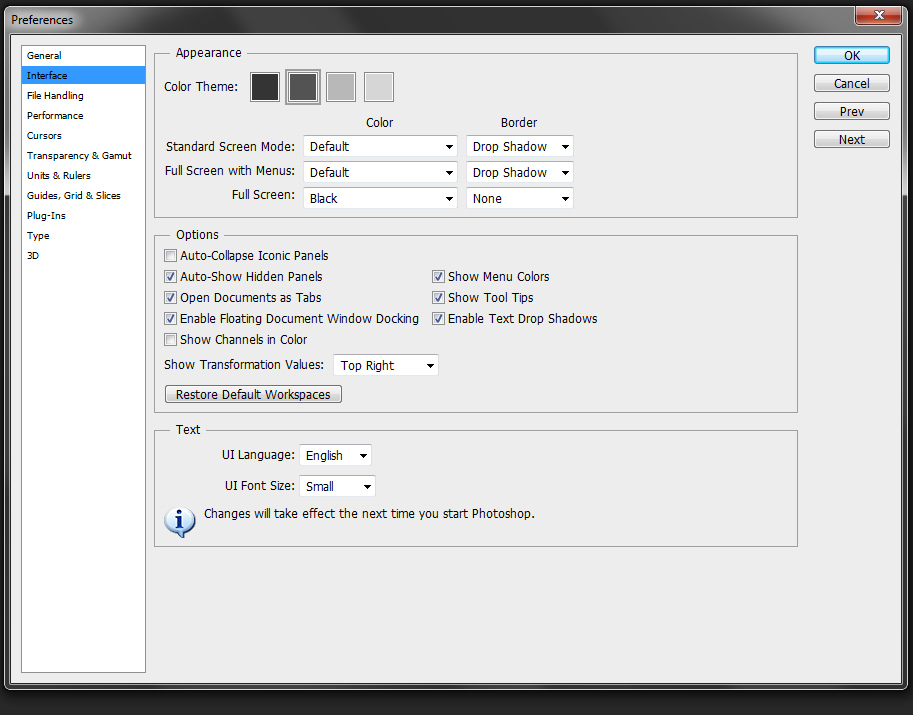 New Dark Interface in Photoshop CS6 - How to Customize It