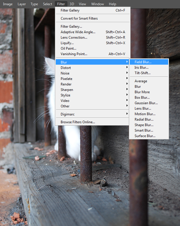 How to the new Use Field Blur feature in Photoshop CS6