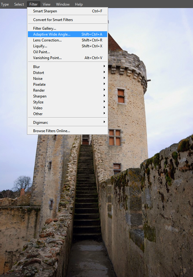 Adaptive Wide Angle - New Feature in Photoshop CS6