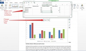 How to create Charts in Word 2013
