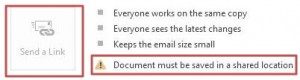 send file email - send link disabled