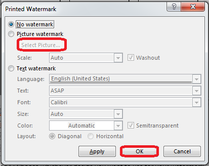 How to Add a Watermark in Word 2013 3