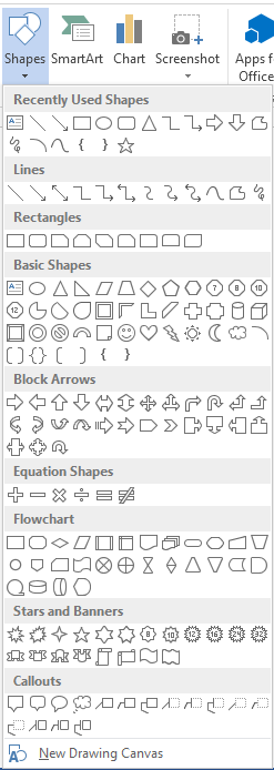 How to Insert Shapes in Word 2013 2