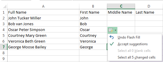 How to Use Flash Fill in Excel 2013 4