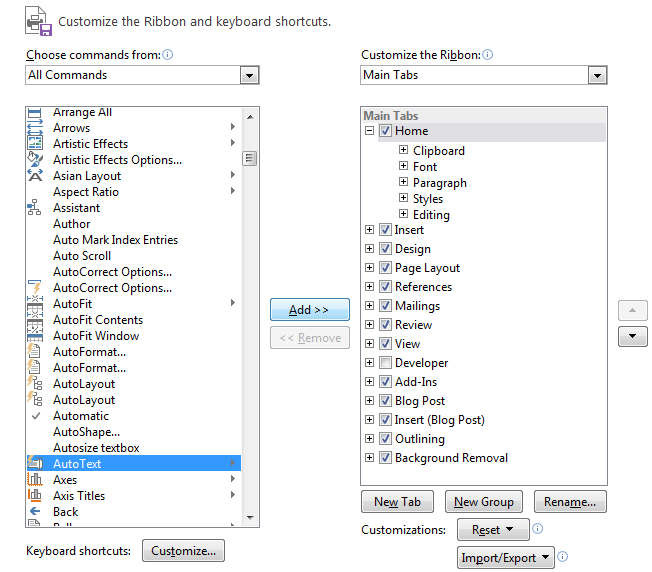 How to Create AutoText Entries in Word 2013 5
