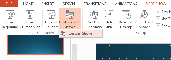 How to Create Custom Shows in PowerPoint 2013 2