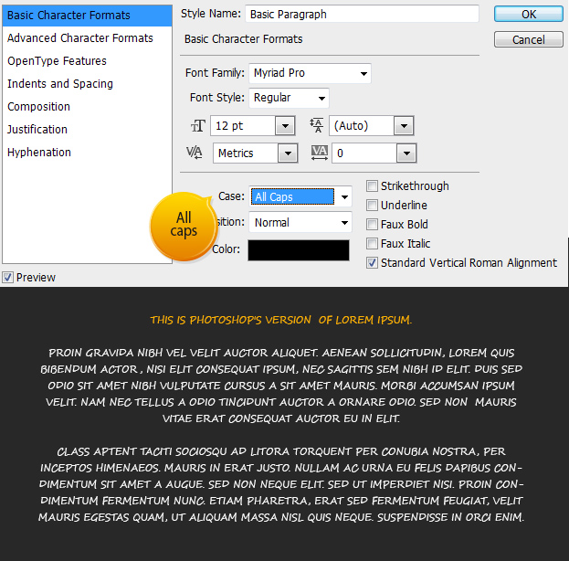 New Text Features in Photoshop CS6