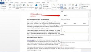 Insert Header, Footer and Page Number in Word 2013