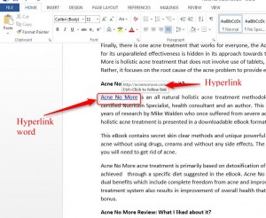 How to insert Hyperlinks in Word 2013