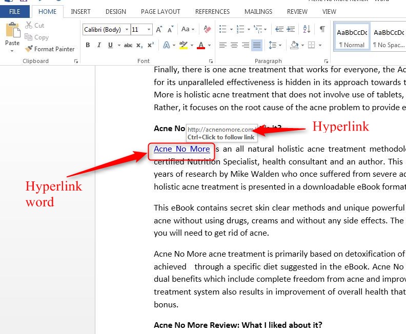 How To Insert Hyperlinks In Word 2013 Tutorials Tree Learn Photoshop Excel Word Powerpoint 