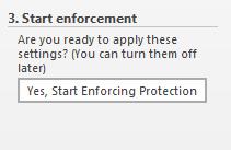 lock text box - start enforcement