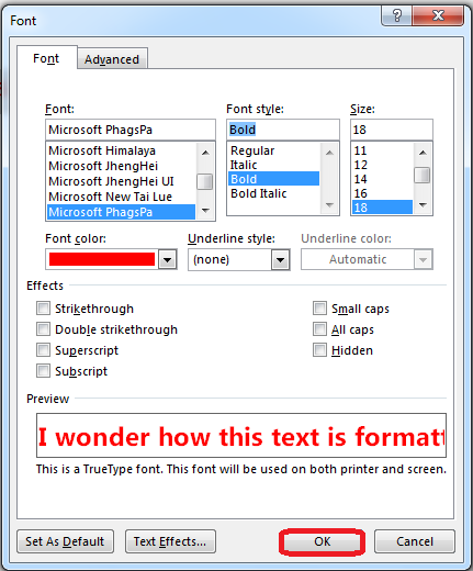 How to Reveal Formatting in Word 2013 4